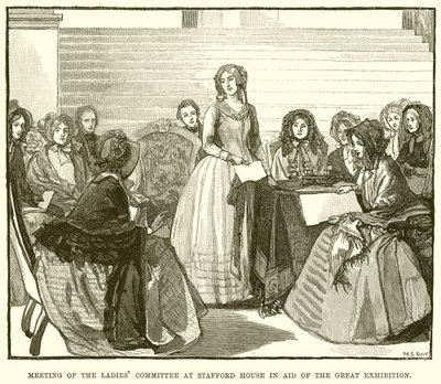 Réunion du comité des dames à Stafford House en aide à la Grande Exposition - English School