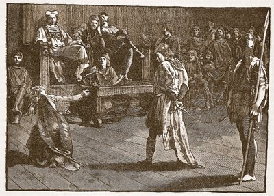 Réunion du Shire-Moot, vers 835, illustration de Cassells Illustrated History of England - English School