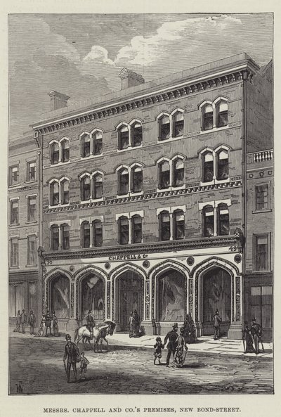 Locaux de Messers Chappell and Company, New Bond-Street (gravure) - English School