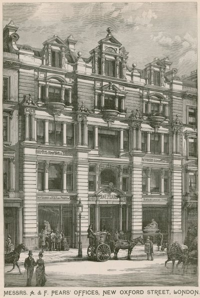 Bureaux de Messrs A & F Pears, New Oxford Street, Londres - English School
