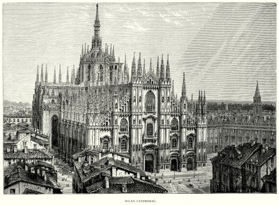 Cathédrale de Milan (gravure) - English School