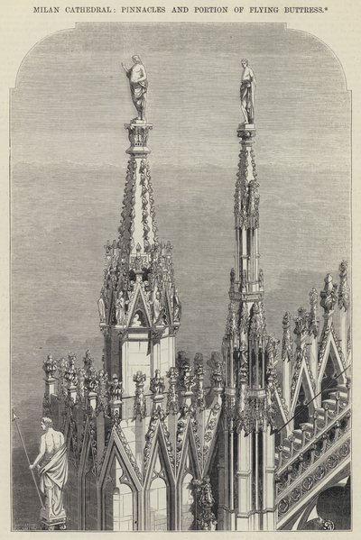 Cathédrale de Milan, Pinacles et Partie de l