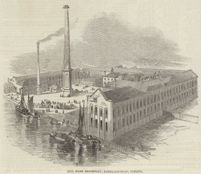 Dépôt de Mill Bank, Ranelagh-Road, Pimlico (gravure) - English School