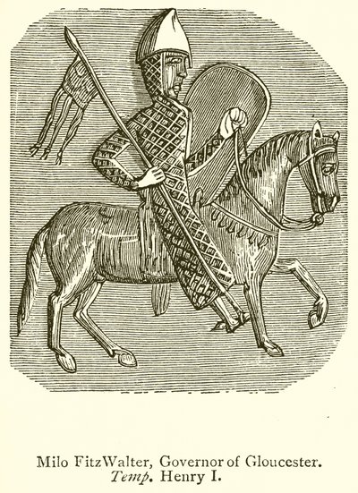 Milo FitzWalter, gouverneur de Gloucester. Temp. Henri Ier - English School