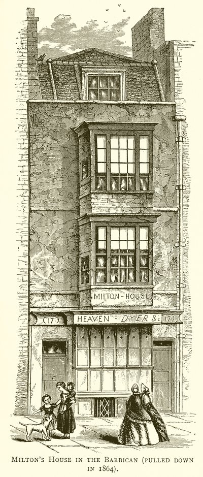 Maison de Milton dans le Barbican (démolie en 1864) - English School
