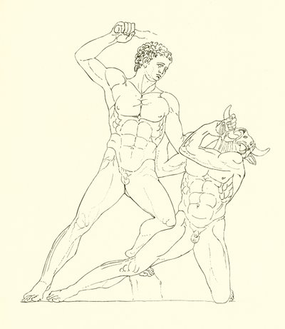 Minotaure tué par Thésée, l