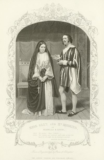 Mlle Glyn et M. Hoskins en Isabella et Lucio, Mesure pour mesure - English School