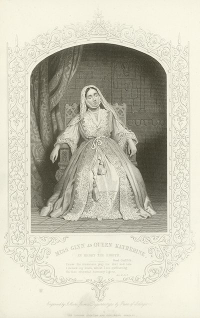 Mlle Glyn comme Reine Katherine dans Henri VIII - English School
