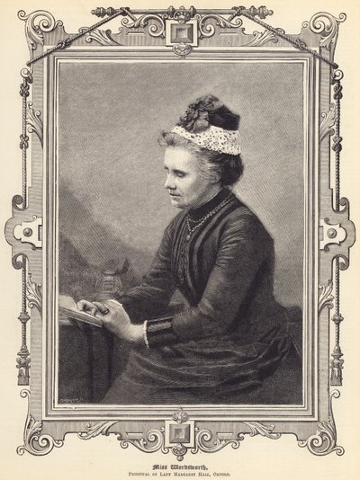 Miss Wordsworth, directrice du Lady Margaret Hall, Oxford (gravure) - English School