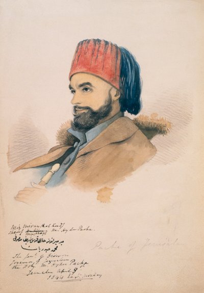 Mohammed Hayder, pacha de Jérusalem, 1844 - English School