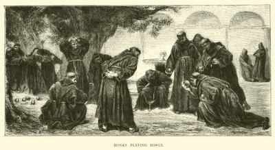 Moines jouant aux boules - English School