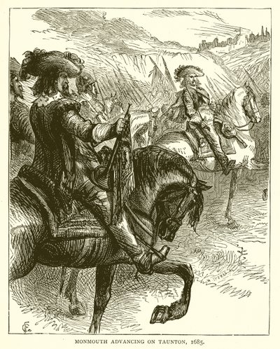 Monmouth avançant sur Taunton, 1685 - English School