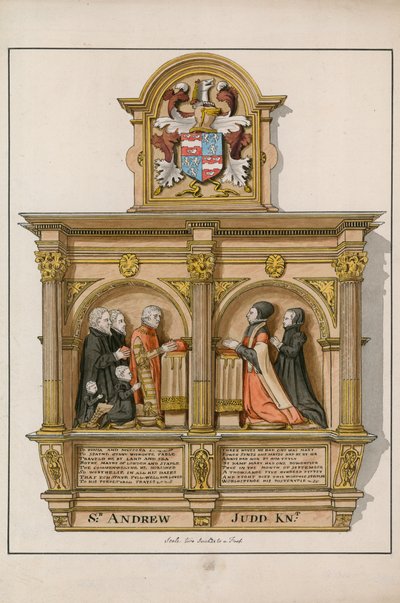 Monument à Sir Andrew Judd, Shérif et Maire, dans St Helens Bishopsgate, Londres - English School