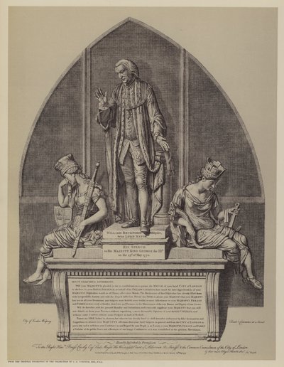 Monument à William Beckford, deux fois Lord Maire de Londres, par John Francis Moore, Guildhall, Cité de Londres - English School