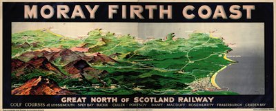 Côte de Moray Firth, affiche publicitaire pour le GNSR - English School