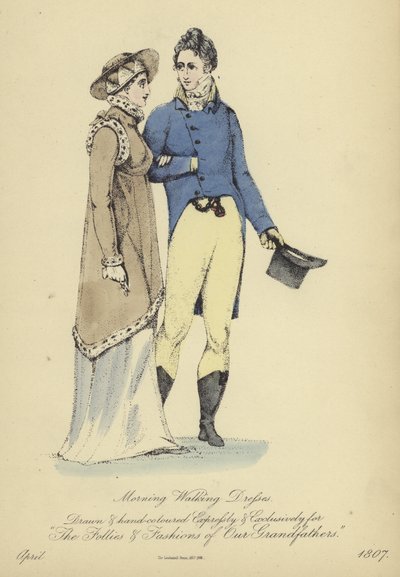 Robe de promenade du matin pour dames et messieurs - English School