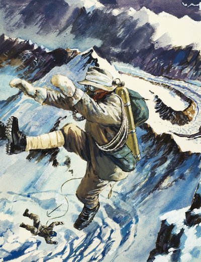 Alpinistes tombant à leur mort - English School