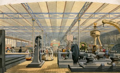 Machinerie en Mouvement, Grande Exposition, 1851 - English School