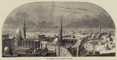 Nouveau panorama du Caire de M. Burford (gravure) - English School