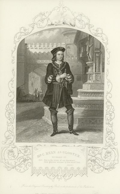 M. C Kean comme Gloster, Richard III, Acte I, scène I - English School