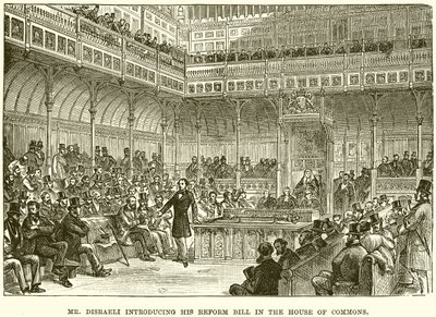 M. Disraeli présentant son projet de loi de réforme à la Chambre des communes - English School
