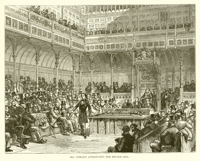 M. Disraeli présentant le projet de loi de réforme - English School