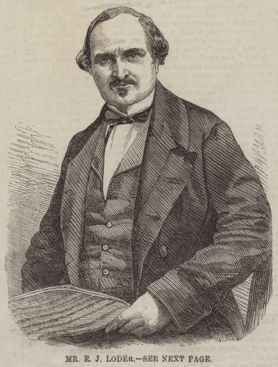 M. E J Loder (gravure) - English School