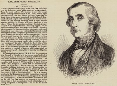 M. G Poulett Scrope, MP - English School