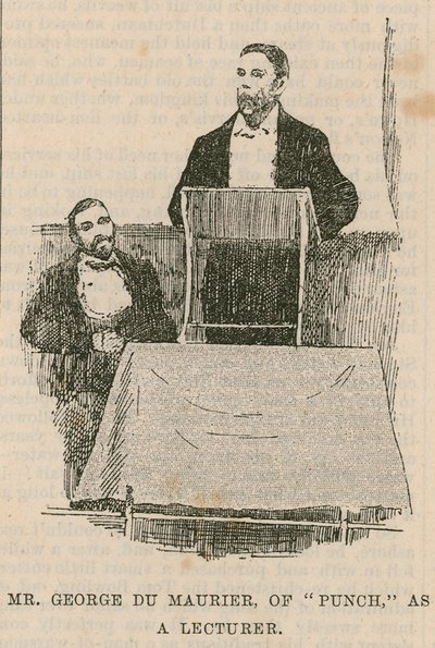 M. George Du Maurier, de Punch, en tant que conférencier - English School