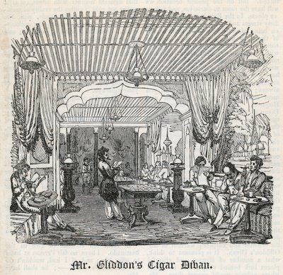 Le Divan à Cigares de M. Gliddon, King Street, Covent Garden - English School