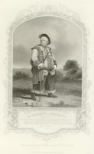 M. Hackett comme Falstaff, Le Roi Henri IV, Partie I - English School
