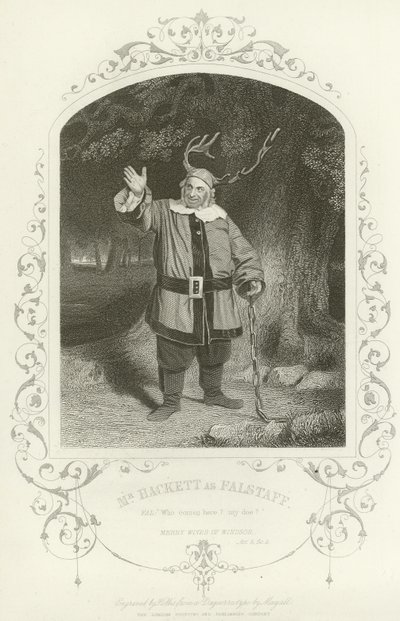 M. Hackett en Falstaff, Les Joyeuses Commères de Windsor, Acte V, scène v - English School