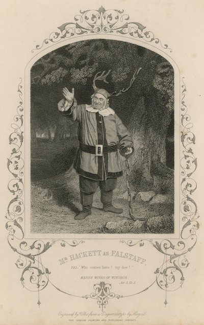 M. Hackett en Falstaff dans Les Joyeuses Commères de Windsor - English School