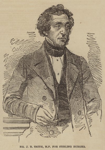 M. J B Smith, député de Stirling Burghs (gravure) - English School