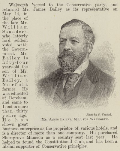 M. James Bailey, député de Walworth (gravure) - English School