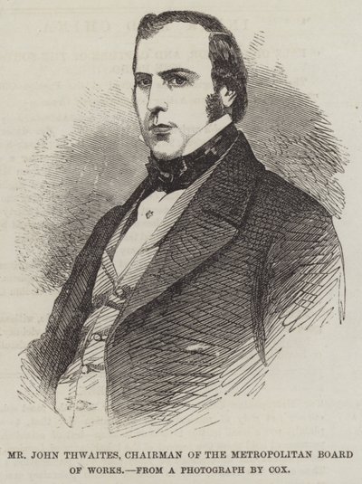 M. John Thwaites, président du Metropolitan Board of Works - English School