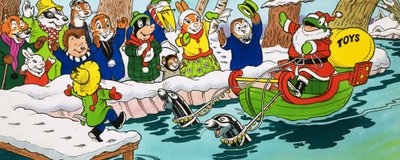 M. Toad sur un traîneau à Noël - English School