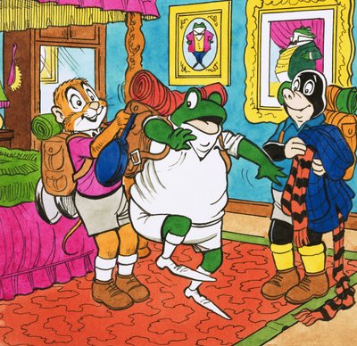 M. Toad se préparant pour une randonnée - English School