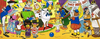 Monsieur Toad présentant des prix à une fête costumée - English School