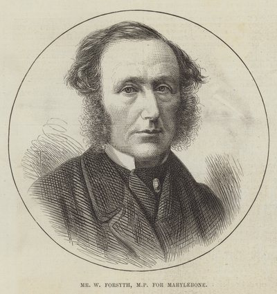 M. W Forsyth, député de Marylebone (gravure) - English School