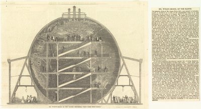 Modèle de la Terre de M. Wyld - Vue en coupe - English School