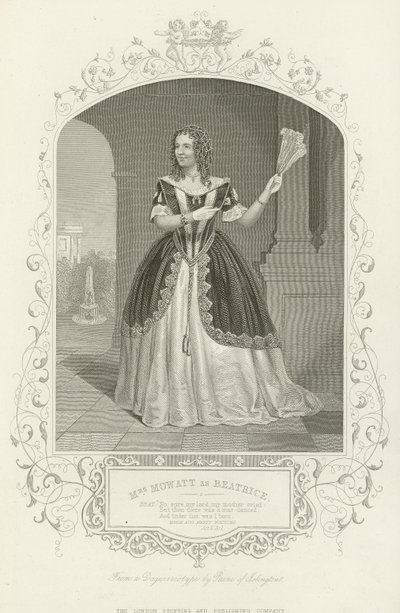 Mme Mowatt en Béatrice, Beaucoup de bruit pour rien, Acte II, scène i - English School
