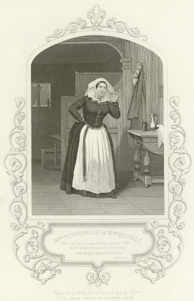 Mme Winstanley en Mme Quickly, Les Joyeuses Commères de Windsor, Acte II, scène ii - English School