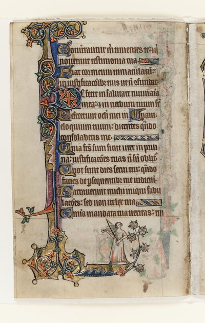 Ms 1-2005, f.175v, du Psautier de Macclesfield, Usage de Sarum, East Anglia, vers 1330 - English School