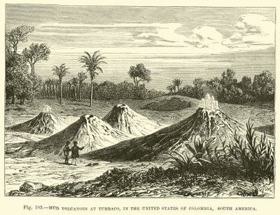 Volcans de boue à Turbaco, aux États-Unis de Colombie, Amérique du Sud - English School
