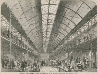 Musée des sciences et des arts en cours de construction, sur le domaine de Kensington Gore - English School