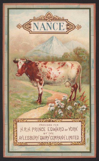 Nance, publicité pour la Aylesbury Dairy Company - English School