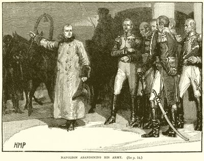 Napoléon abandonnant son armée - English School