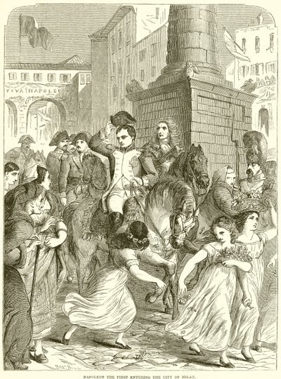 Napoléon Ier entrant dans la ville de Milan - English School