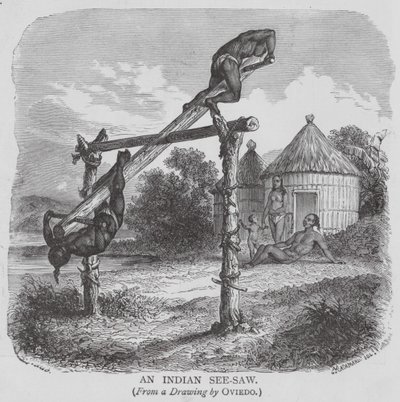 Balançoire amérindienne (gravure) - English School